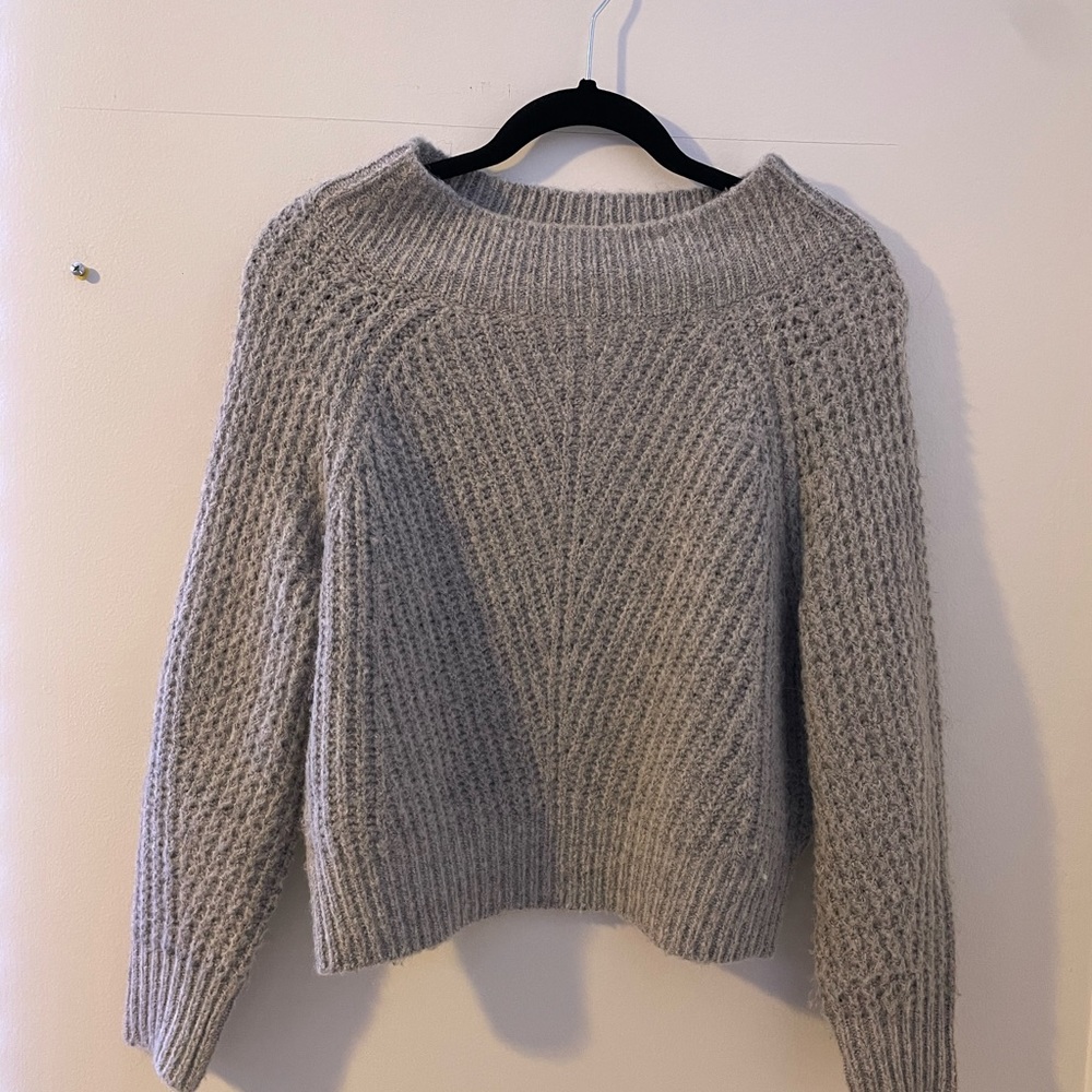 Grey sweater, very soft.